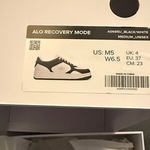 ALO Yoga Black and White Athletic Sneakers